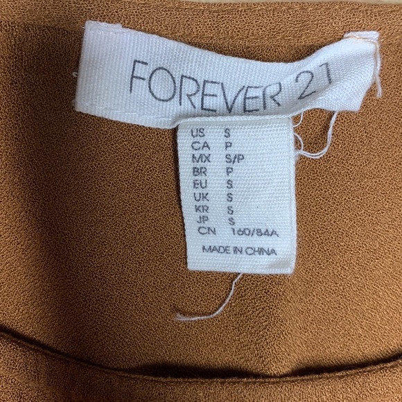 Forever 21 Brown and Black Crop Top Tank size Small - Picture 3 of 4